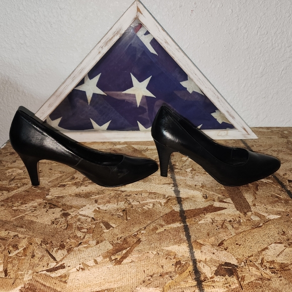 GEORGE Stiletto 3.5 inch Heels Women's Pointed Toe (BLACK) - SIZE 10 - Picture 6 of 7